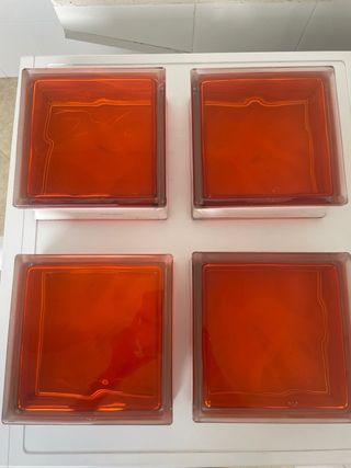 Bloques de vidrio naranja NUEVO