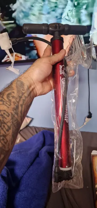 Inflador de Bicicleta Rojo