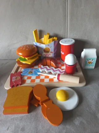 Giocattoli in legno: Burger e Colazione