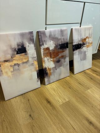 Juego de 3 cuadros abstractos