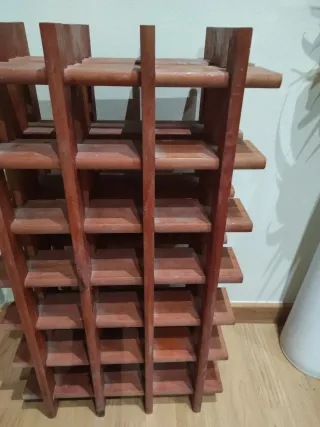 Botellero de madera para 21 botellas