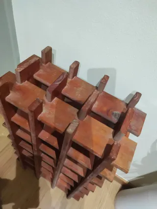 Botellero de madera para 21 botellas