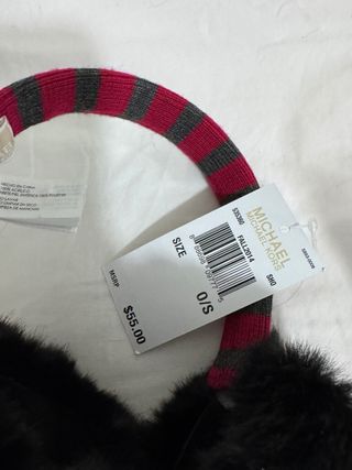 Orejeras Michael Kors Rayas Rosa y Gris