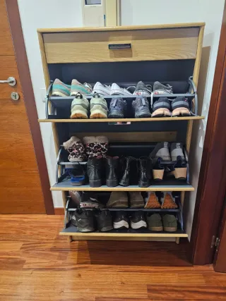 Zapatero de madera 4 cajones