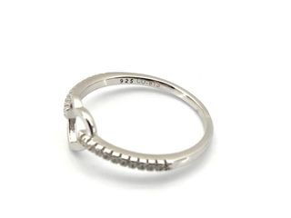 anillo plata 925mm con piedra con circonita