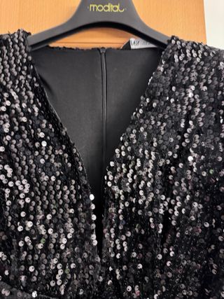 Vestido Zara lentejuelas negro