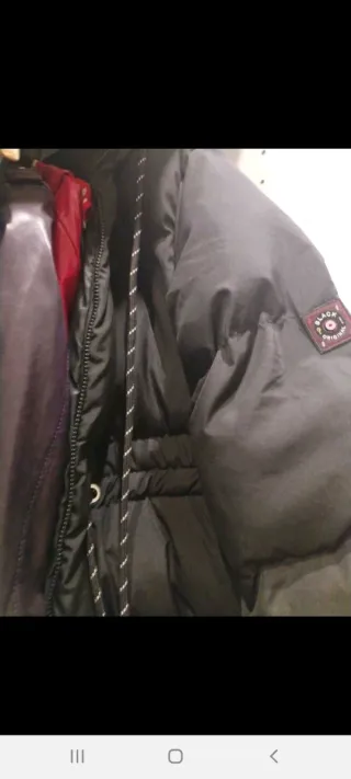 Abrigo largo negro mujer talla xl pero pequeña