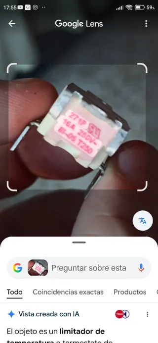 Termostato de seguridad horno