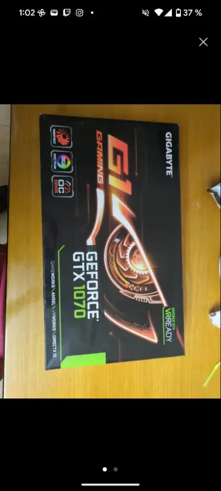 Gigabyte GeForce GTX 1070 Tarjeta Gráfica