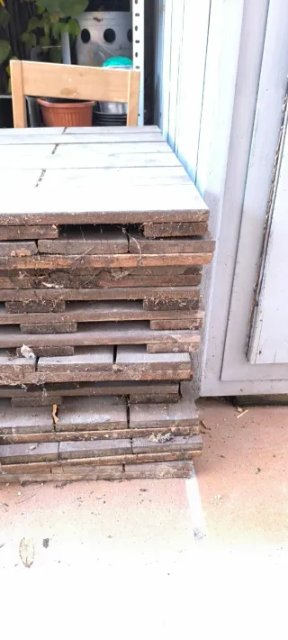 Baldosas de madera para jardín 60x60cm