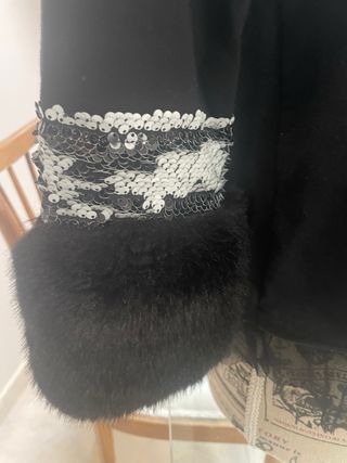 Sudadera italiana negra lentejuelas T.S/M