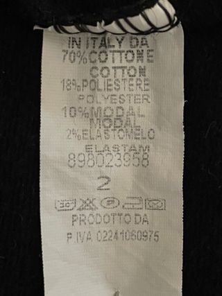 Sudadera italiana negra lentejuelas T.S/M