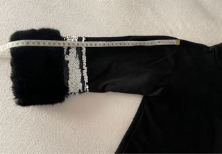 Sudadera italiana negra lentejuelas T.S/M