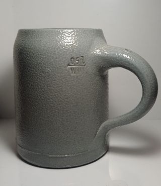 Jarra cerveza Ayinger 0,5L gres 1985-1995