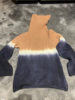 Maglione donna angora e lana collo alto