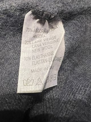 Maglione donna angora e lana collo alto