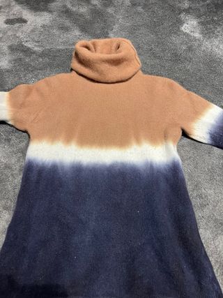 Maglione donna angora e lana collo alto