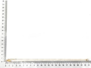 gargantilla oro 18k con piedra con circonita 22cm