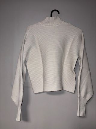 Maglione bianco a collo alto