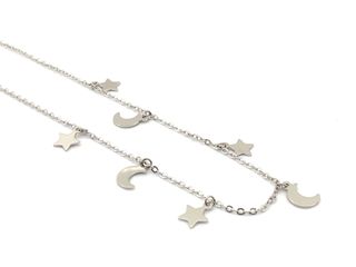 gargantilla plata 925mm con piedra con circonita 22cm