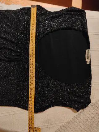 Top fiesta negro y plata  Fórmula Joven