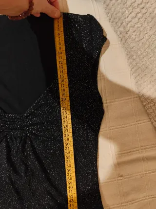 Top fiesta negro y plata  Fórmula Joven