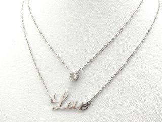 gargantilla plata 925mm con piedra con circonita 22cm