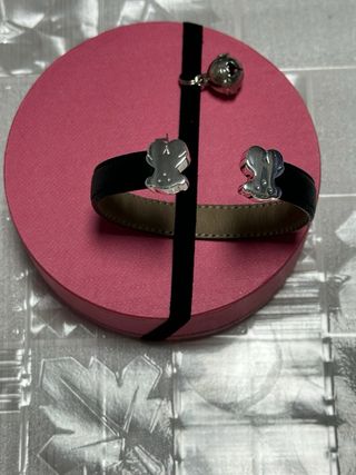 Pulsera Tous Cuero y Osos Plata