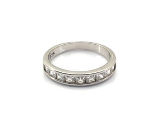 sortija plata 925mm con piedra con circonita t. 16 (17,84 mm)
