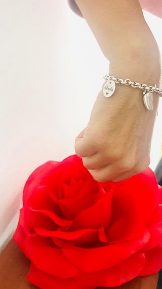 Pulsera con dije Abuela y corazón