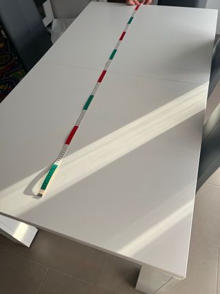Mesa de comedor blanca extensible