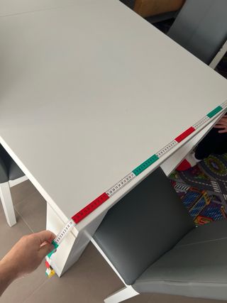 Mesa de comedor blanca extensible