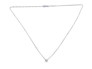 cadena oro 18k con piedra con diamante 22cm