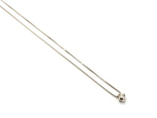 cadena oro 18k con piedra con diamante 22cm