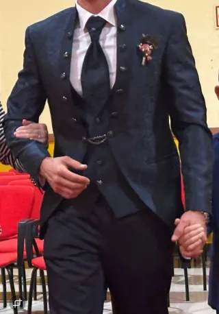 Traje Novio Italiano Di Prego Talla 54