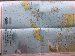 Carta náutica Imray G32 Mar Egeo y Costa Turquía,