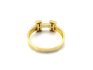 anillo oro 18k con circonita t. 14 (17,2 mm)