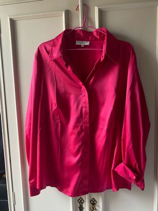 Camisa seda rosa Marcello Cioni Talla L