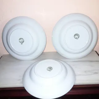 3 platos antiguos vargas medidas 22,5 cm segovia