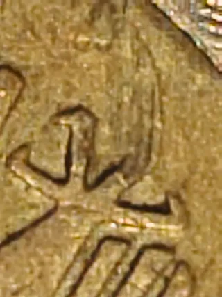 Moneda 2€ Alemania 2002F error garra