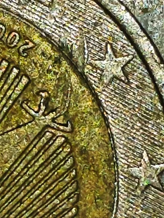 Moneda 2€ Alemania 2002F error garra