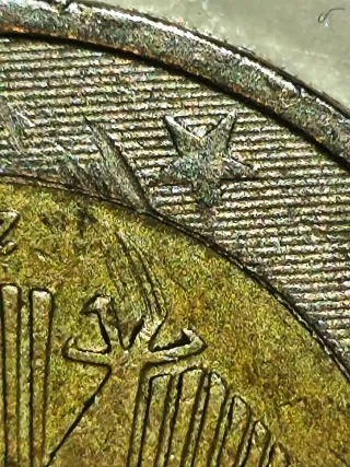 Moneda 2€ Alemania 2002F error garra