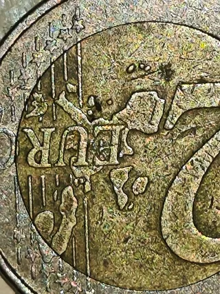 Moneda 2€ Alemania 2002F error garra
