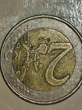 Moneda 2€ Alemania 2002F error garra