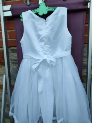Vestido fiesta niña blanco para 4 o 5 años