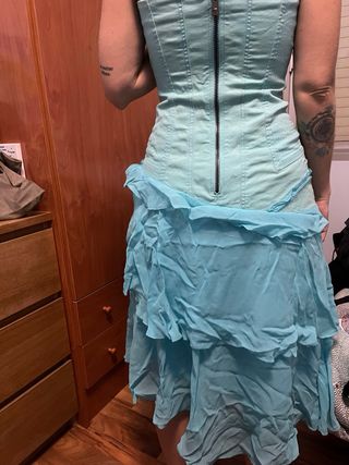 Vestido Versace Azul