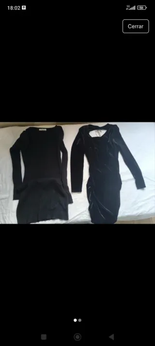 Lote 2 Vestidos Fiesta Negro Talla S/M