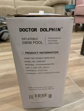 Piscina hinchable Doctor Dolphin 240x165x60cm