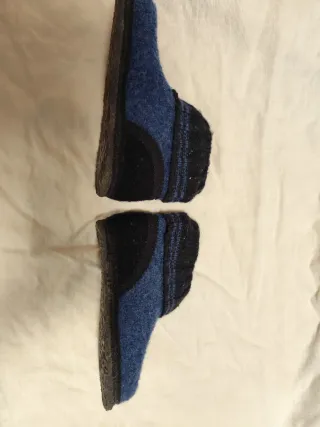 Ciabatte invernali bambino lana blu