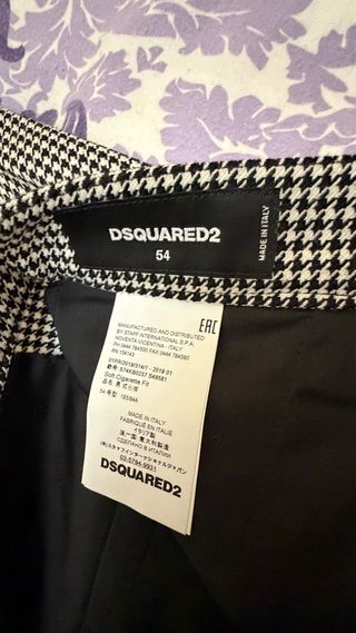 Pantalón DSQUARED2 Hombre Talla 50CC Negro/Blanco